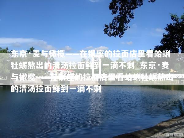 东京·麦与橄榄——在银座的拉面店里看蛤蜊牡蛎熬出的清汤拉面鲜到一滴不剩_东京·麦与橄榄——在银座的拉面店里看蛤蜊牡蛎熬出的清汤拉面鲜到一滴不剩